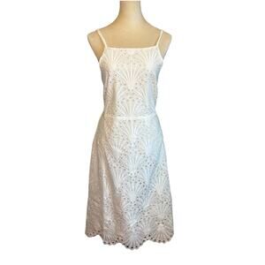 NWT Andie Summer Resort The Roatan White Eyelet Halter Dress Sz Large